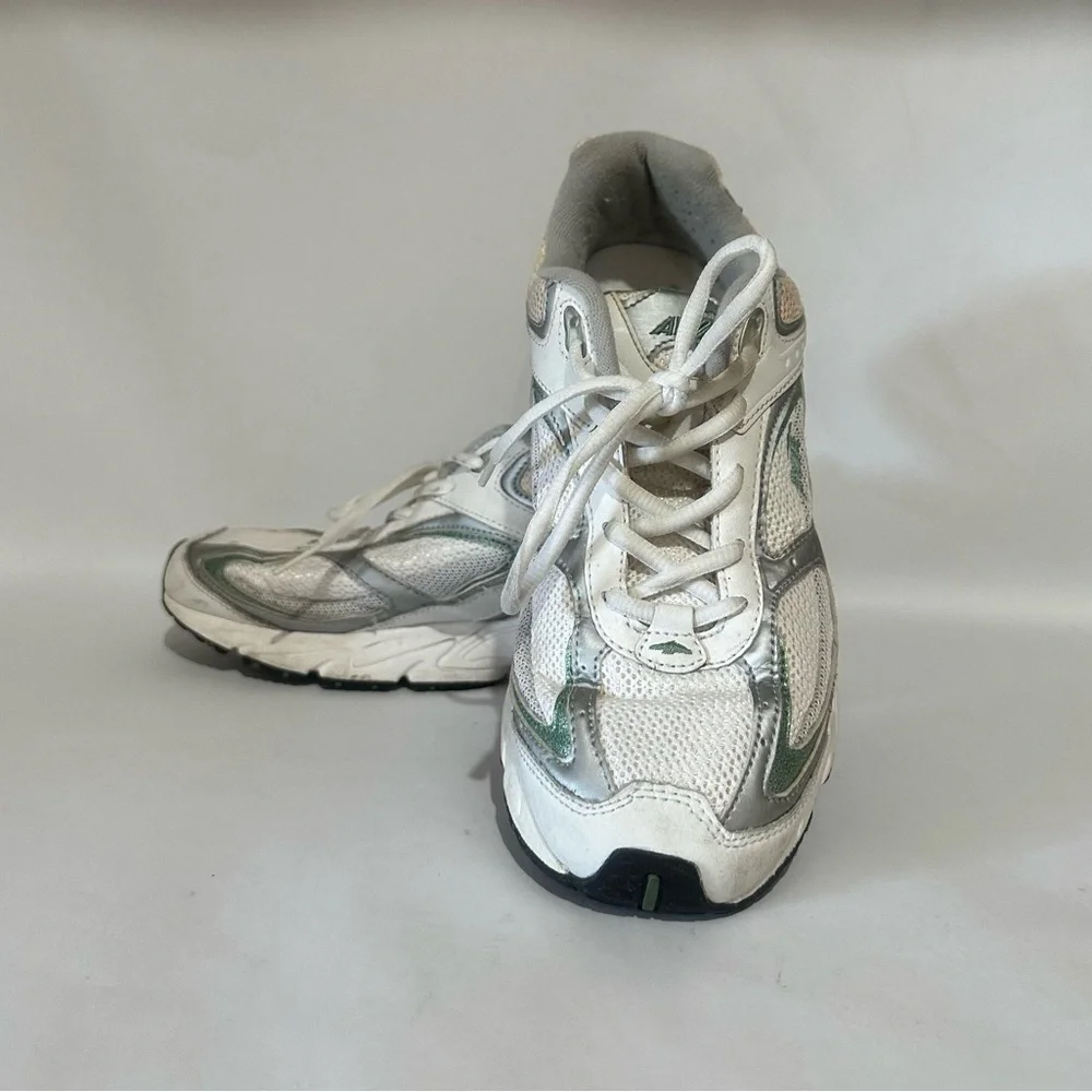 Avia Green and White Sneakers with Supportive Design